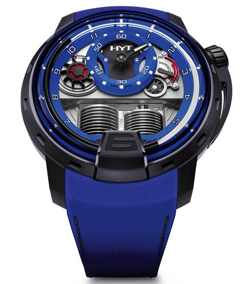 Review Replica HYT H1 colorblock-blue 148-TT-80-NF-FB watch - Click Image to Close